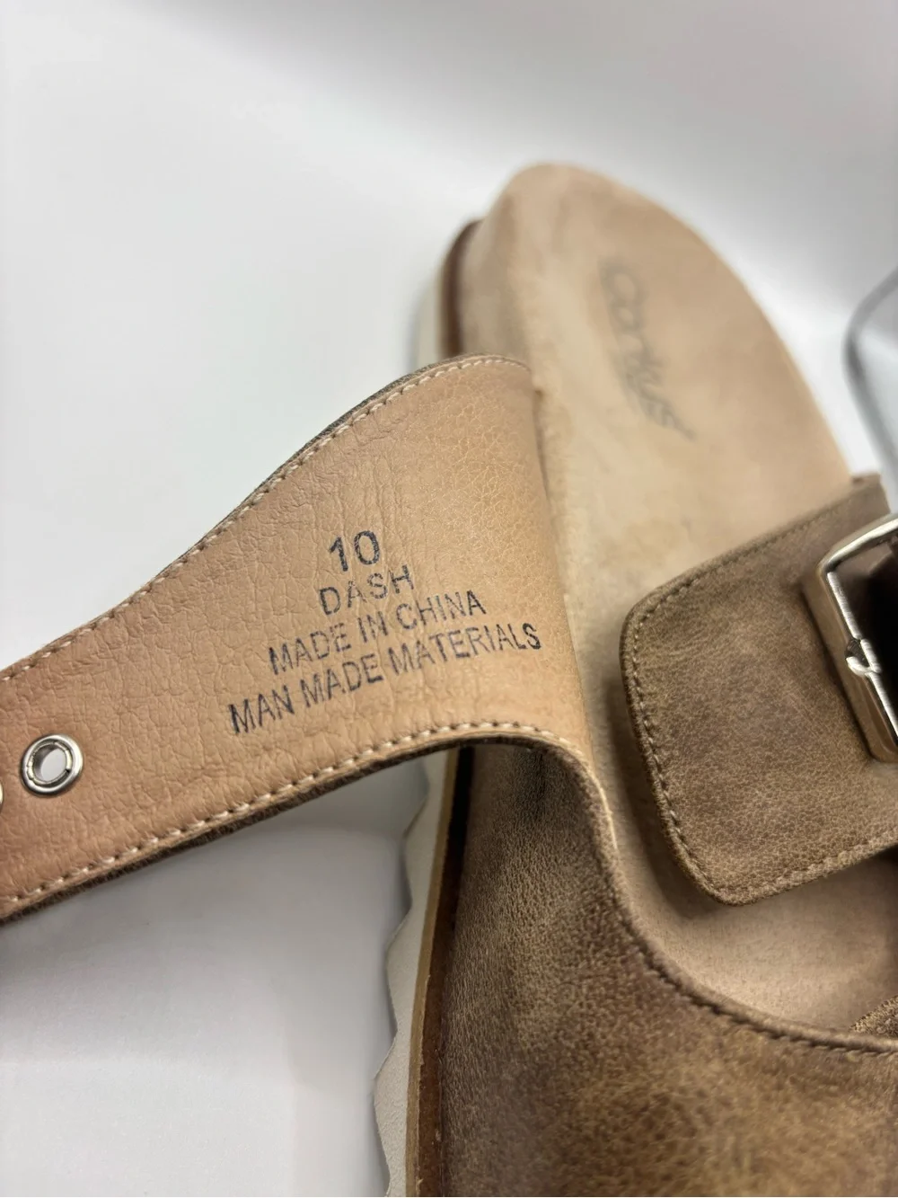 Corkys Taupe Suede Double-Buckle Slide Sandals